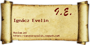 Ignácz Evelin névjegykártya