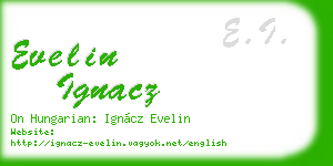 evelin ignacz business card