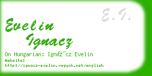 evelin ignacz business card